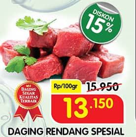 Promo Harga Daging Rendang Sapi per 100 gr - Superindo