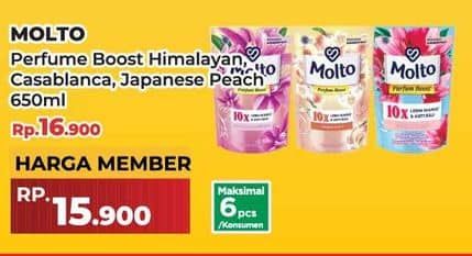 Promo Harga Molto Pewangi Himalayan Honeysuckle, Casablanca Lily, Japanese Peach 650 ml - Yogya