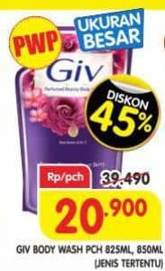 Promo Harga GIV Body Wash 850 ml - Superindo