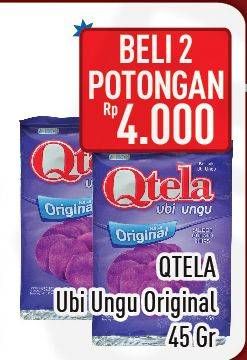 Promo Harga QTELA Chips Ubi Ungu Original per 2 pouch 45 gr - Hypermart