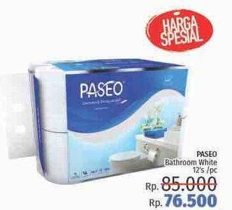 Promo Harga PASEO Toilet Tissue White 12 roll - LotteMart