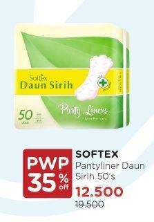 Promo Harga Softex Pantyliner Daun Sirih Regular 50 pcs - Watsons