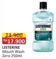 Promo Harga LISTERINE Mouthwash Antiseptic Zero 250 ml - Alfamart