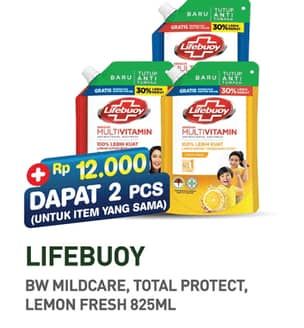 Promo Harga Lifebuoy Body Wash Mild Care, Total 10, Lemon Fresh 850 ml - Hypermart