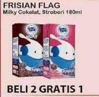 Promo Harga FRISIAN FLAG Susu UHT Milky Chocolate, Strawberry 180 ml - Alfamart
