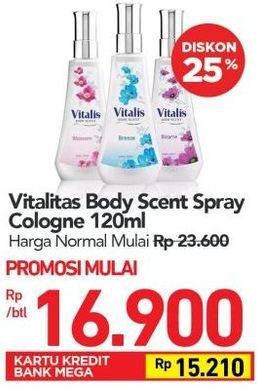 Promo Harga VITALIS Body Scent 120 ml - Carrefour