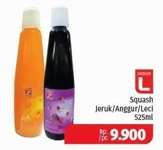 Promo Harga CHOICE L Syrup Jeruk, Anggur, Leci 525 ml - Lotte Grosir
