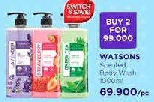 Promo Harga WATSONS Scented Body Wash per 2 botol 1 ltr - Watsons