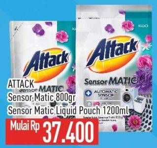 Promo Harga Attack Sensor Matic Detergent Powder/Liquid  - Hypermart