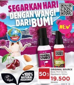 Promo Harga ORIGINAL SOURCE Body Mist Vanilla Raspberry 100 ml - Watsons