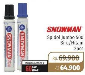 Promo Harga SNOWMAN Spidol Hitam, Biru per 2 pcs - Lotte Grosir