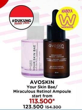 Promo Harga Avoskin Your Skin Bae/Avoskin Miraculous Retinol Ampoule  - Watsons