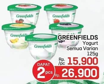 Promo Harga Greenfields Yogurt All Variants 125 gr - LotteMart