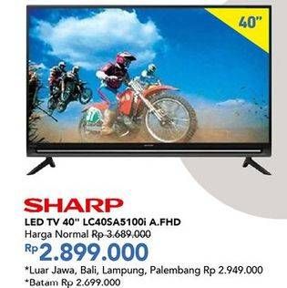 Promo Harga SHARP LC-40SA5100i Full HD LED TV 40"  - Carrefour