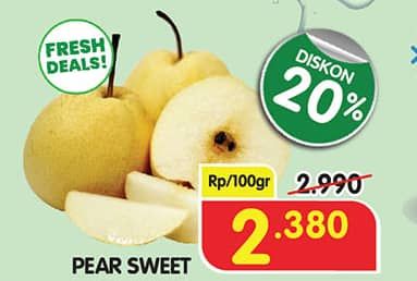 Promo Harga Pear Sweet per 100 gr - Superindo