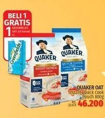 Promo Harga Quaker Oatmeal Instant 800 gr - LotteMart