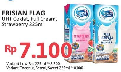 Promo Harga Frisian Flag Susu UHT Purefarm Swiss Chocolate, Full Cream, Strawberry 225 ml - Alfamidi