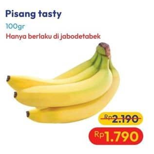 Promo Harga Pisang Cavendish Tasty per 100 gr - Hypermart