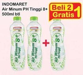 Promo Harga INDOMARET Air Minum pH 8+ per 2 botol 500 ml - Indomaret