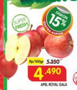 Promo Harga Apel Royal Gala per 100 gr - Superindo