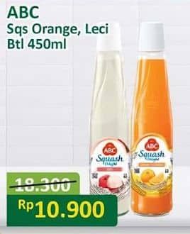 Promo Harga ABC Syrup Squash Delight Jeruk Florida, Leci 460 ml - Alfamart