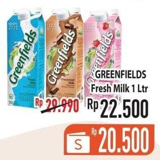 Promo Harga GREENFIELDS Fresh Milk 1000 ml - Hypermart