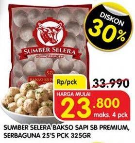 Promo Harga SUMBER SELERA Bakso Sapi SB, Serbaguna 25 pcs - Superindo