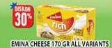 Promo Harga EMINA Cheddar Cheese All Variants 170 gr - Hypermart