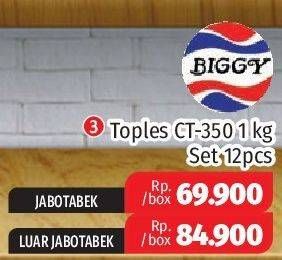 Promo Harga BIGGY Toples CT-350 per 12 pcs 1 kg - Lotte Grosir