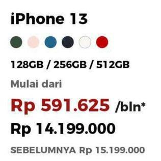 Promo Harga APPLE iPhone 13 128 GB, 256 GB, 512 GB  - Erafone