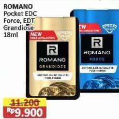 Promo Harga Romano Eau De Cologne Force, Grandiose 18 ml - Alfamart