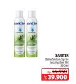 Promo Harga Saniter Air & Surface Sanitizer Aerosol Eucalyptus Oil 200 ml - Lotte Grosir