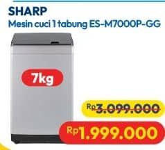 Promo Harga Sharp ES-M7000P-GG 7kg Megamouth Series  - Hypermart