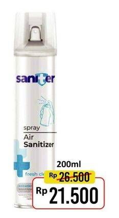Promo Harga SANITER Air & Surface Sanitizer Aerosol 200 ml - Alfamart