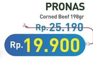 Promo Harga Pronas Corned Beef Regular 198 gr - Hypermart