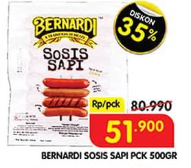 Promo Harga Bernardi Sosis Sapi 500 gr - Superindo