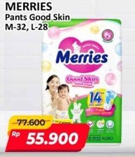 Promo Harga Merries Pants Good Skin M32, L28 28 pcs - Alfamart