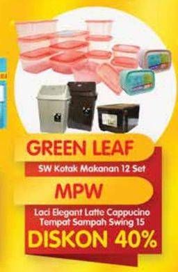 Promo Harga Green Leaf Kotak Makan/MPW Laci Elegant/MPW Tempat Sampah  - Yogya