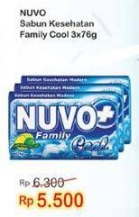Promo Harga NUVO Family Bar Soap per 3 pcs 76 gr - Indomaret
