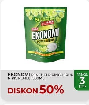 Promo Harga Ekonomi Pencuci Piring Power Liquid Jeruk Nipis 1500 ml - Yogya