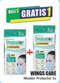 Promo Harga WINGS CARE Protector Daily Masker Kesehatan 5 pcs - Hari Hari