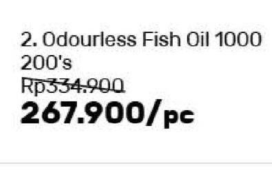Promo Harga BLACKMORES Odourless Fish Oil 200 pcs - Guardian