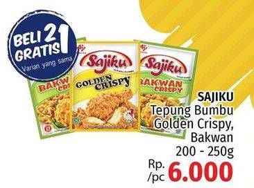 Promo Harga Ajinomoto Sajiku Tepung Bumbu Serbaguna Golden Crispy, Bakwan Crispy  - LotteMart