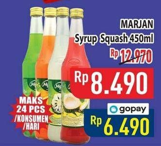 Promo Harga Marjan Syrup Squash 450 ml - Hypermart