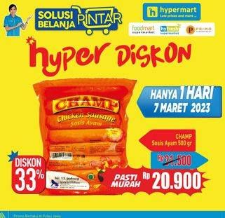 Promo Harga Champ Sosis Ayam 500 gr - Hypermart