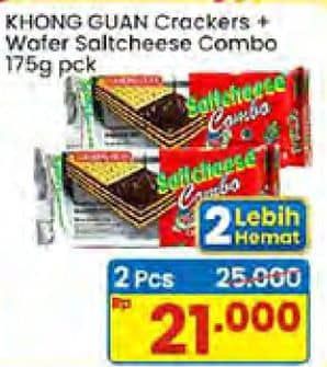Promo Harga Khong Guan Saltcheese Combo 190 gr - Indomaret