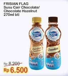 Promo Harga FRISIAN FLAG Susu UHT Botol Chocolate, Chocolate Hazelnut 270 ml - Indomaret