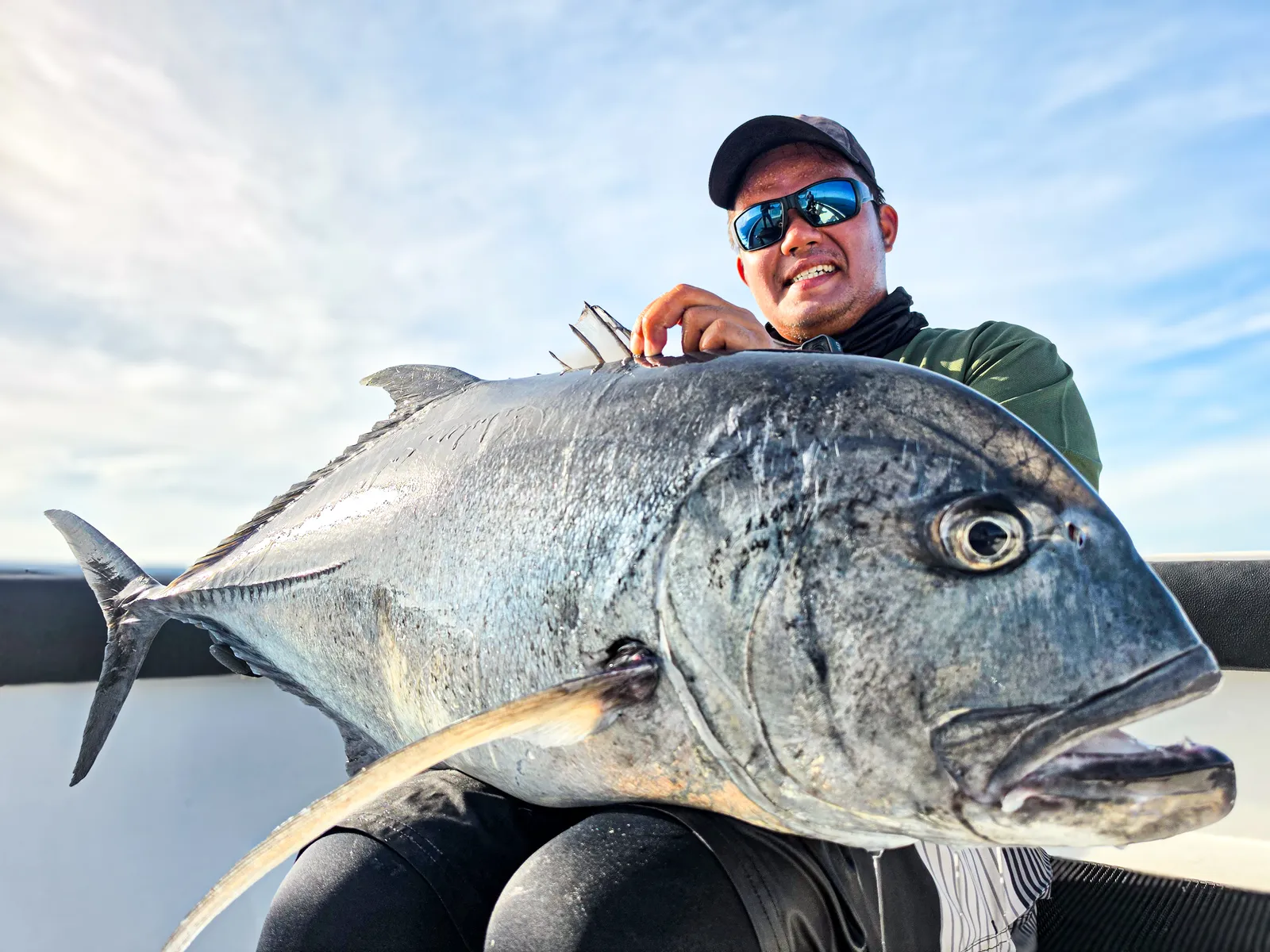 Large dogtooth tuna on deck