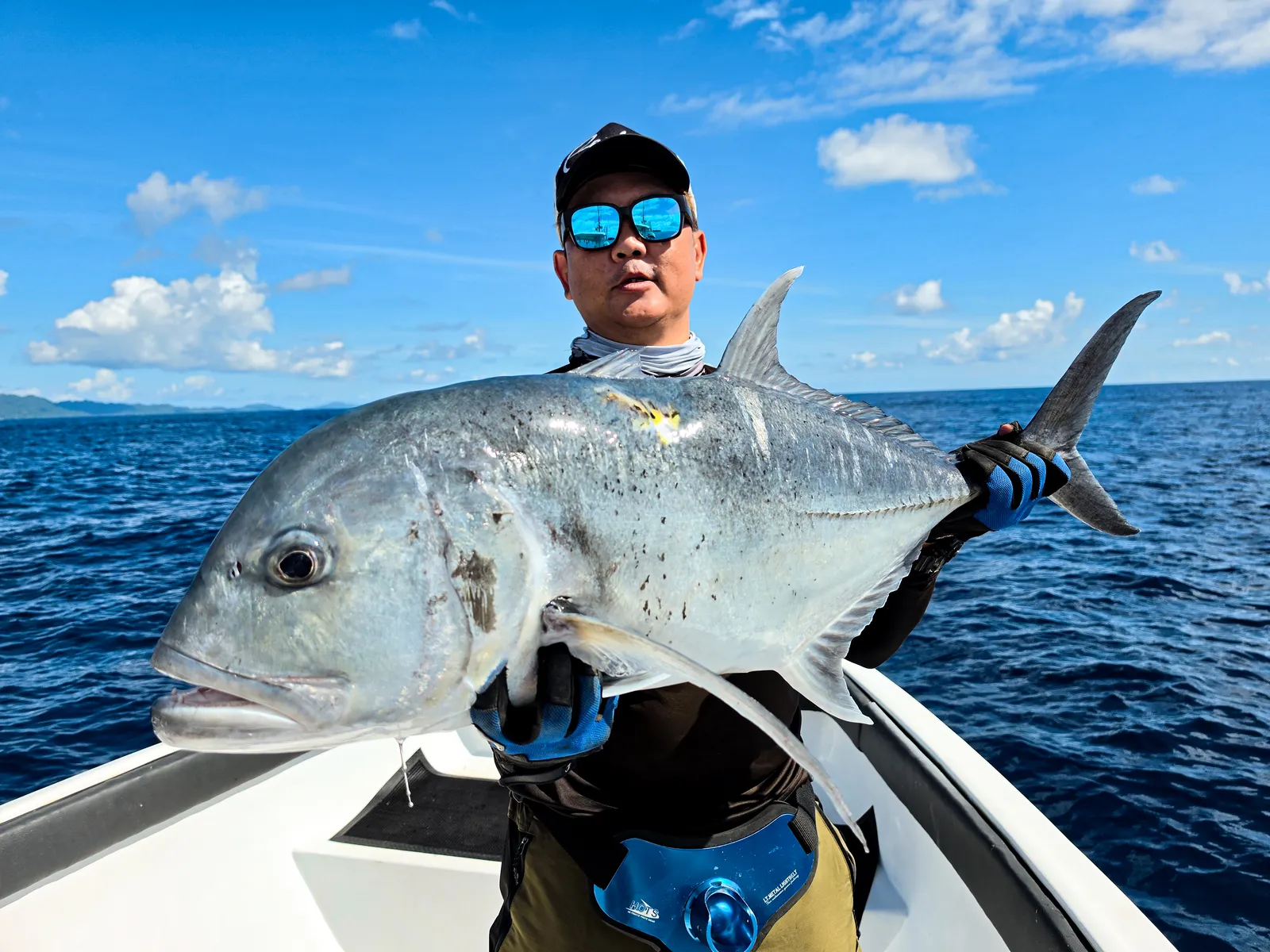 Trevally on casting deck