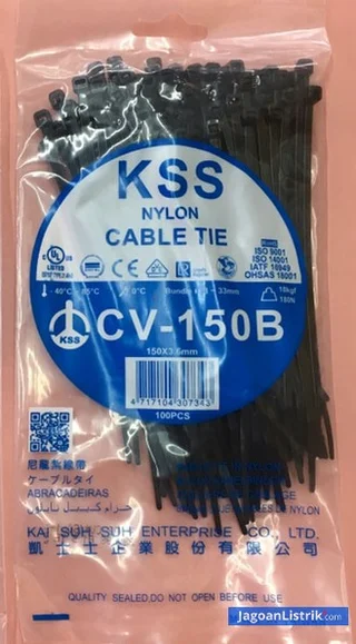 Kabel Ties CV 150 3,6mm Hitam KSS KSS Hitam